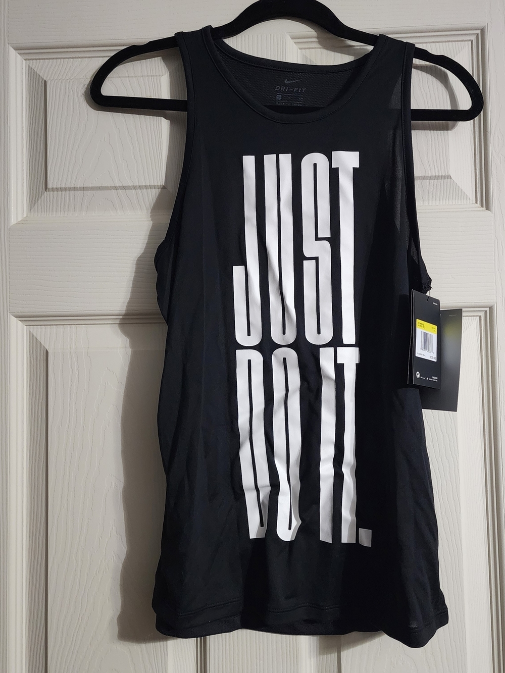 Womens Nike Black 'JUST DO IT.' Dri-FIT Tank Top Sz S